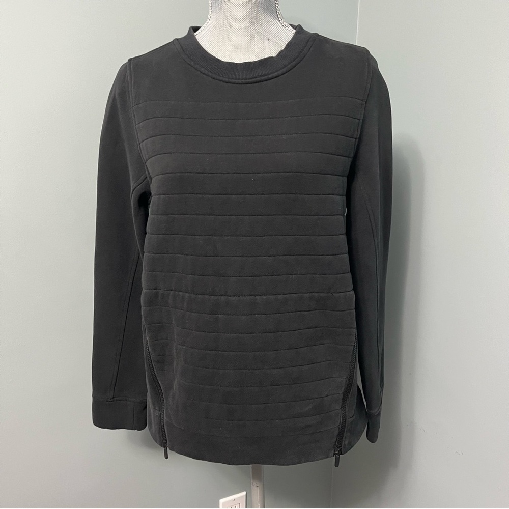 LULULEMON Fleece Be True crew neck black sweater size 6